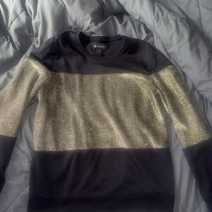 INC International Concepts Black and Gold Sweatshirt
